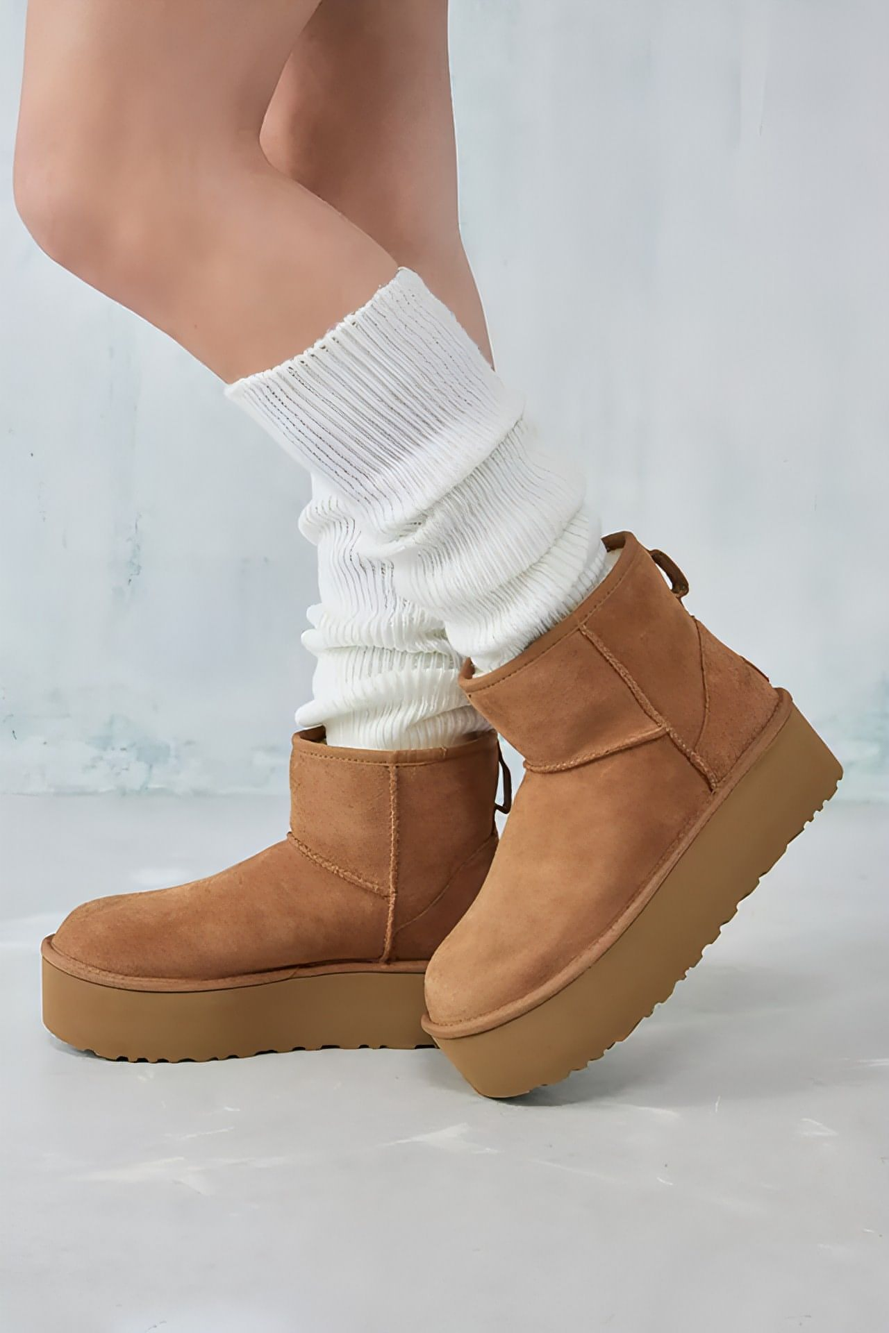 מגפי האג פלטפורמה Ugg Classic Mini Platform Boot Chestnut