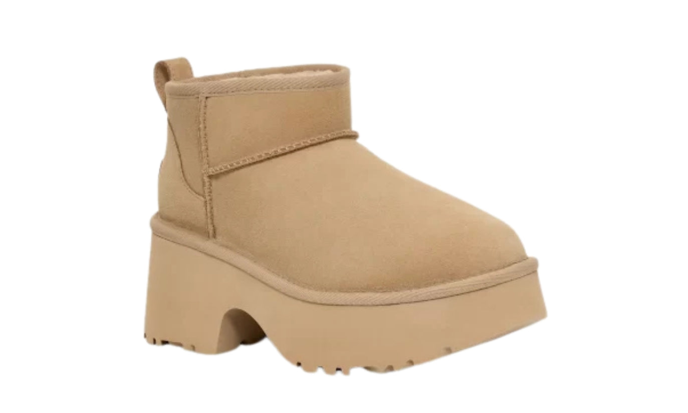 נעלי האג פלטפורמה UGG Classic Ultra Mini New Heights Boots Mustard Seed