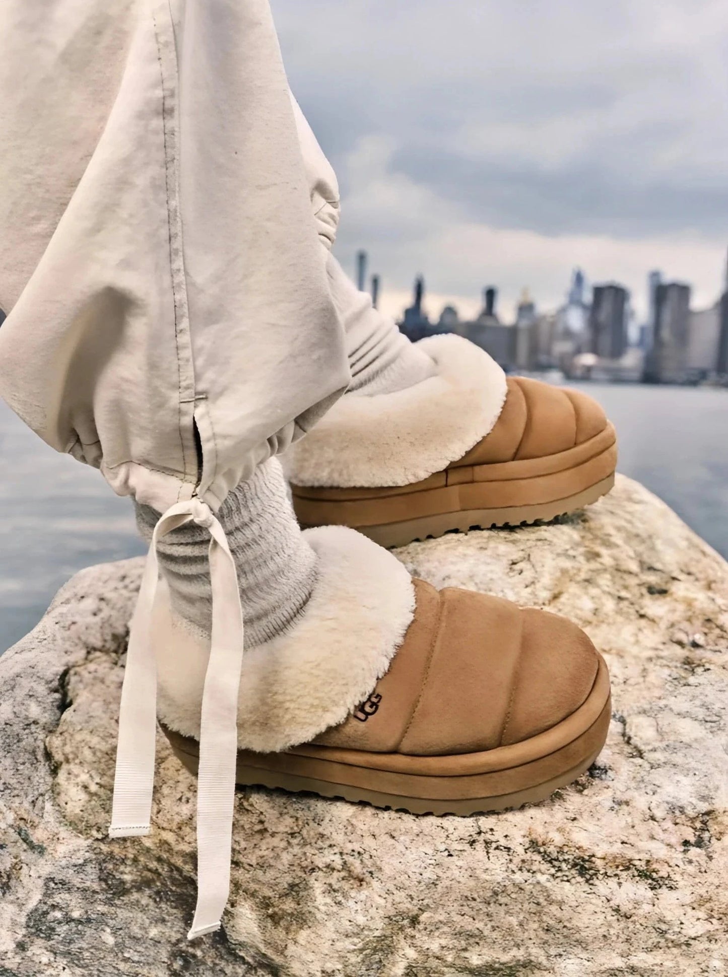 נעלי האג פלטפורמה Ugg Tazzlita Chestnut