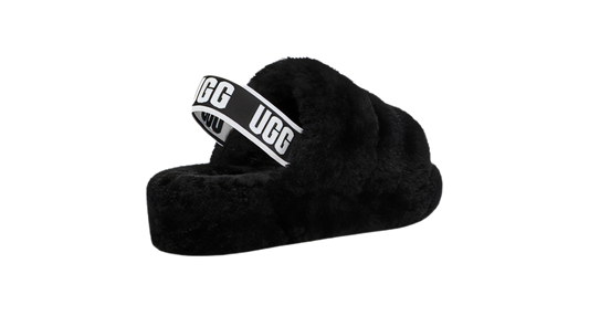 נעלי האג פלטפורמה UGG Fluff Yeah Slide Black