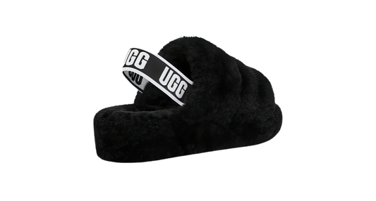 נעלי האג פלטפורמה UGG Fluff Yeah Slide Black