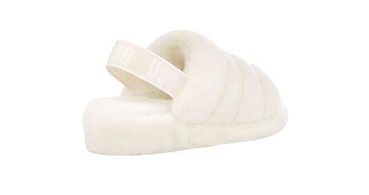 נעלי האג פלטפורמה UGG Fluff Yeah Slide White