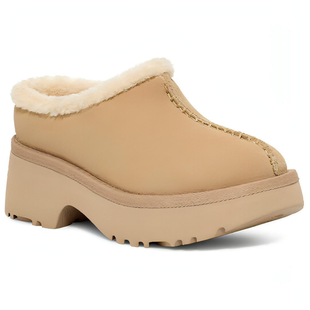 נעלי האג פלטפורמה UGG New Heights Cozy Clog ‘Mustard Seed’ 1162510-MDSD