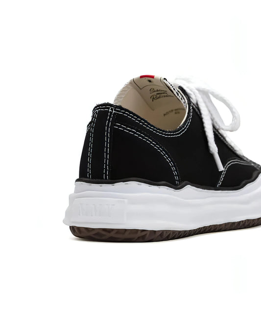 Maison Mihara Yasuhiro Peterson Canvas Low Black White | מייסון מיהרה יאסוהירו