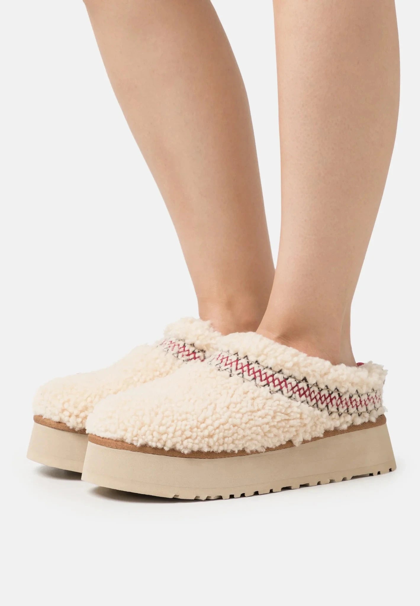 נעלי האג פלטפורמה Ugg Tazz Braid Natural
