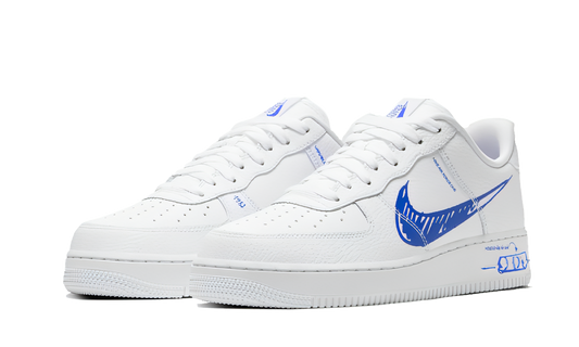 Air Force 1 Low Sketch Blue Swoosh | איירפורס נמוכות