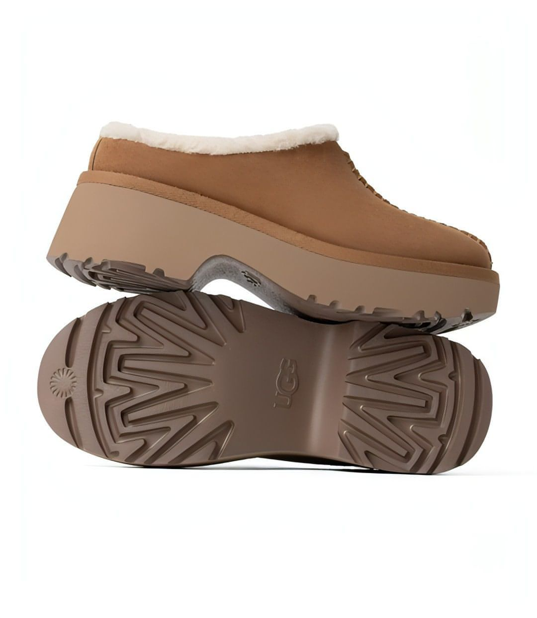 נעלי האג פלטפורמה UGG New Heights Cozy Clog ‘Chestnut’ 1162510-CHE