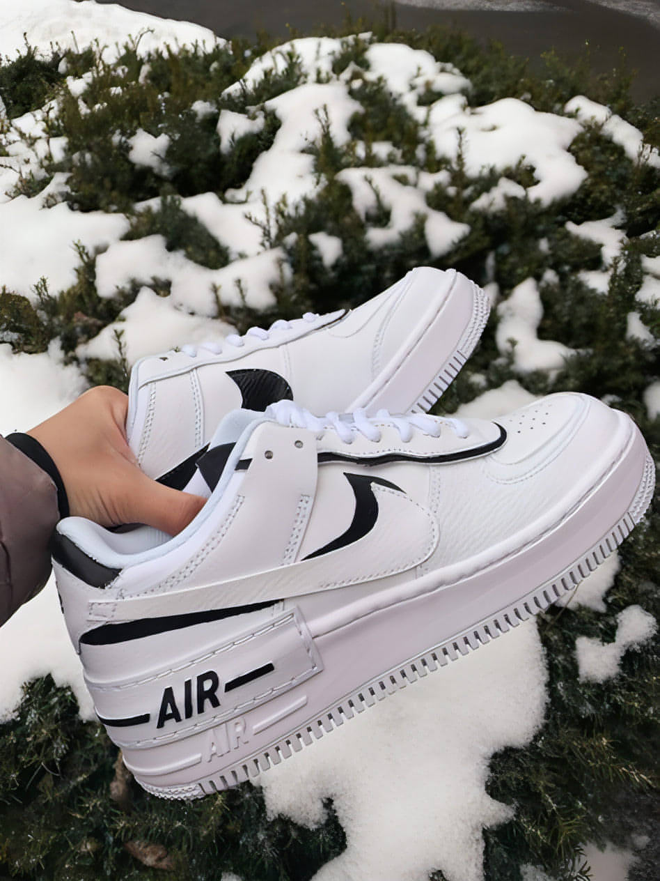 Nike Air Force 1 Shadow White Black Custom