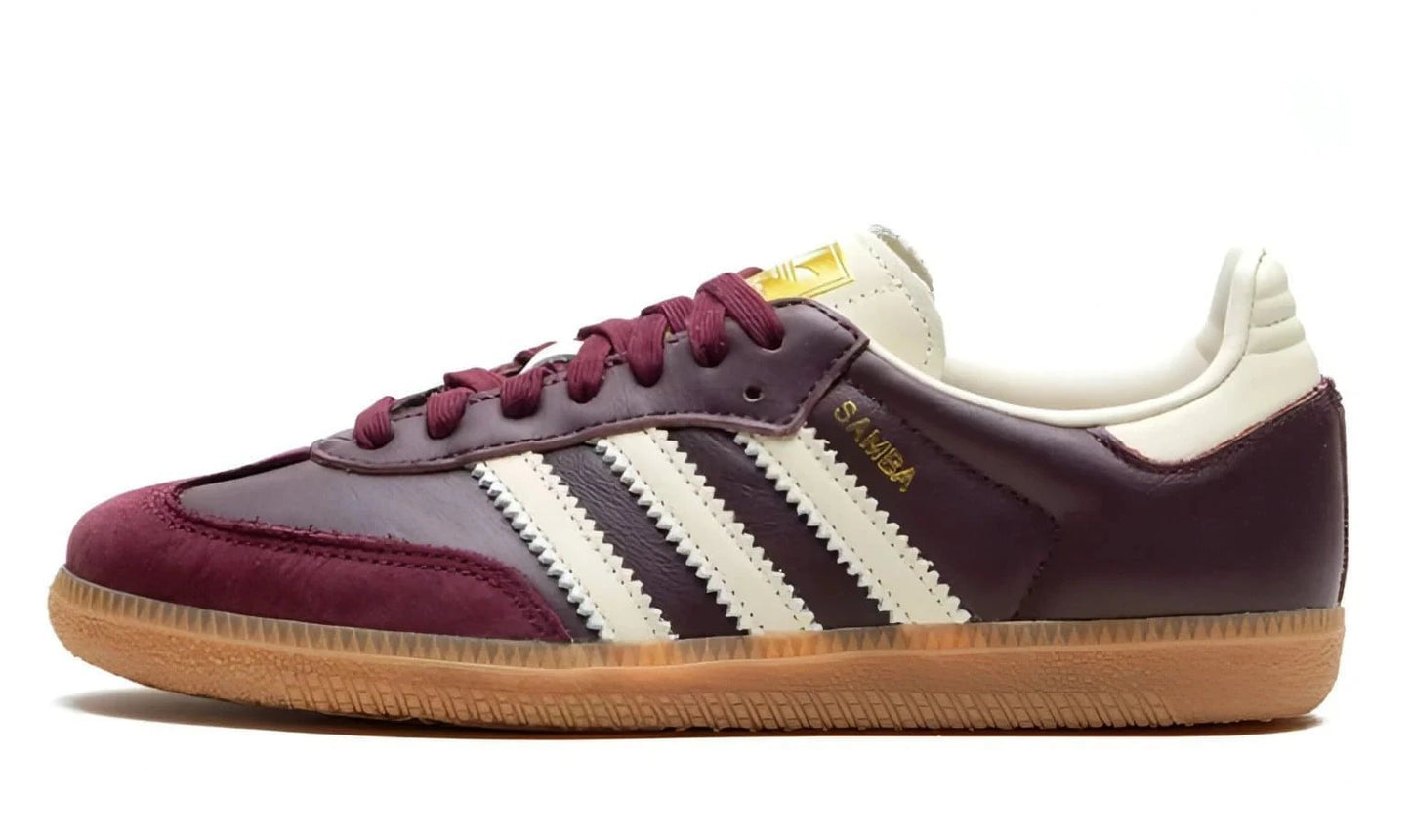 Adidas Samba OG Maroon Gold Metallic