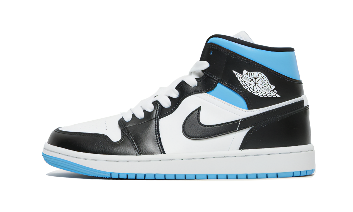 Air Jordan 1 Mid Royal Black And Blue