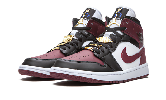 Air Jordan 1 Mid Se Black Dark Beetroot