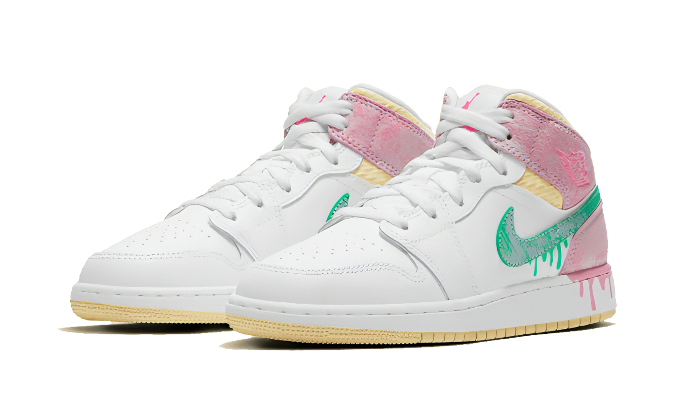 Air Jordan 1 Mid Paint Drip