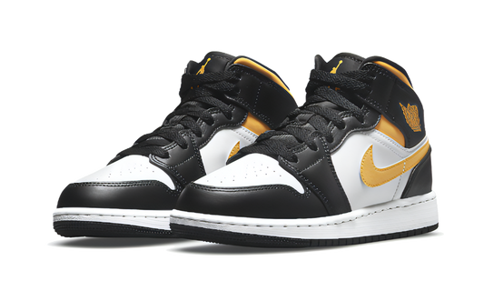 Air Jordan 1 Mid White Pollen Black