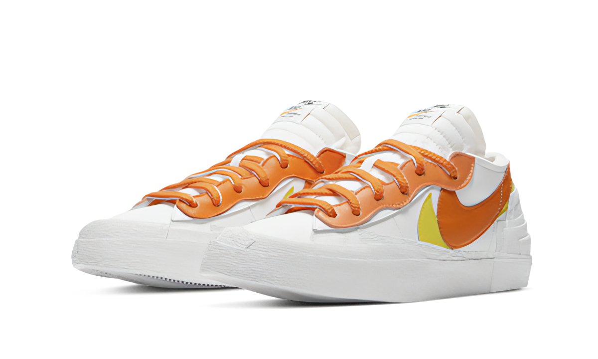 Blazer Low Sacai White Magma Orange