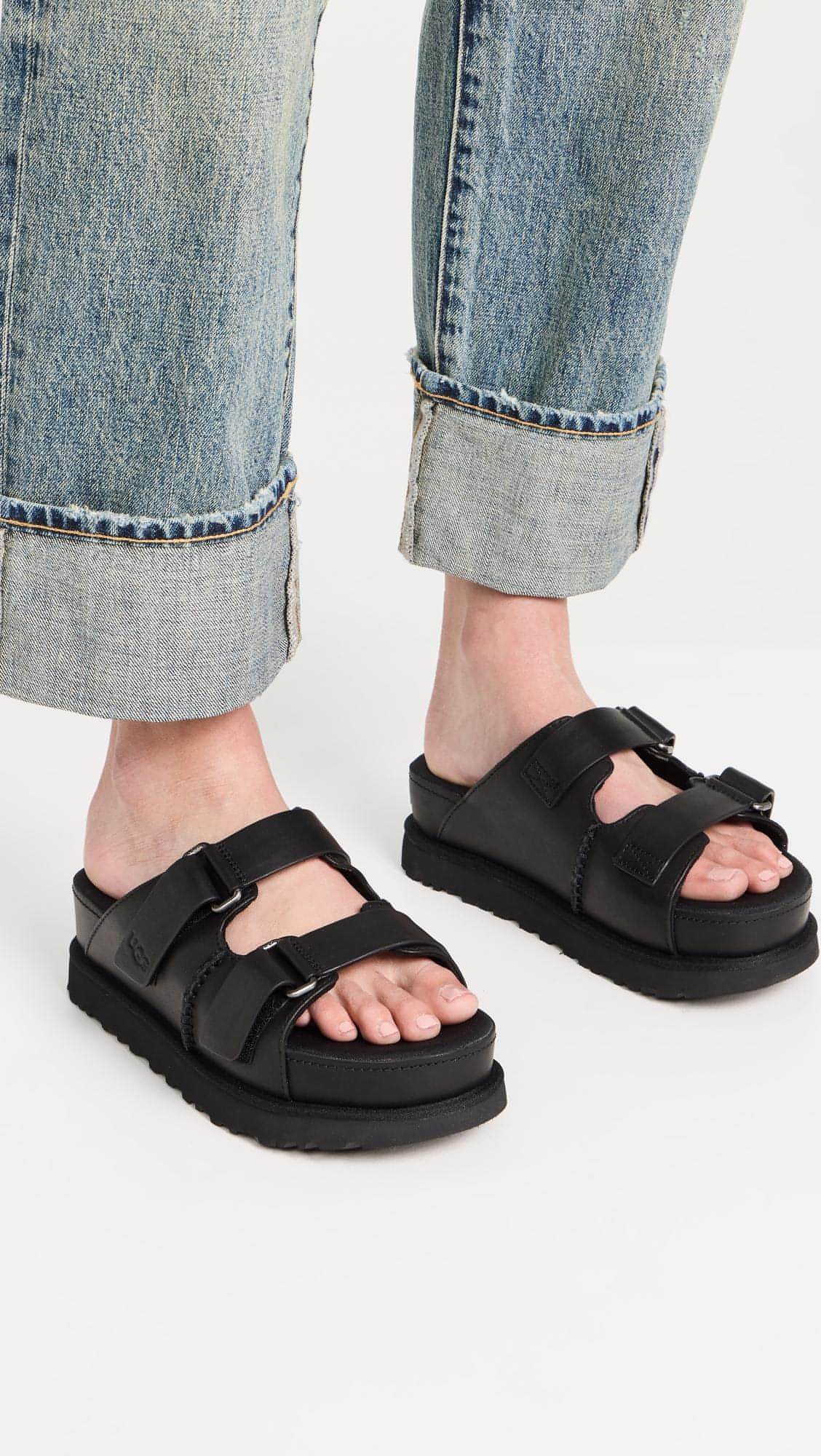 כפכפי האג UGG Women’s Goldenstar Hi Slide Black