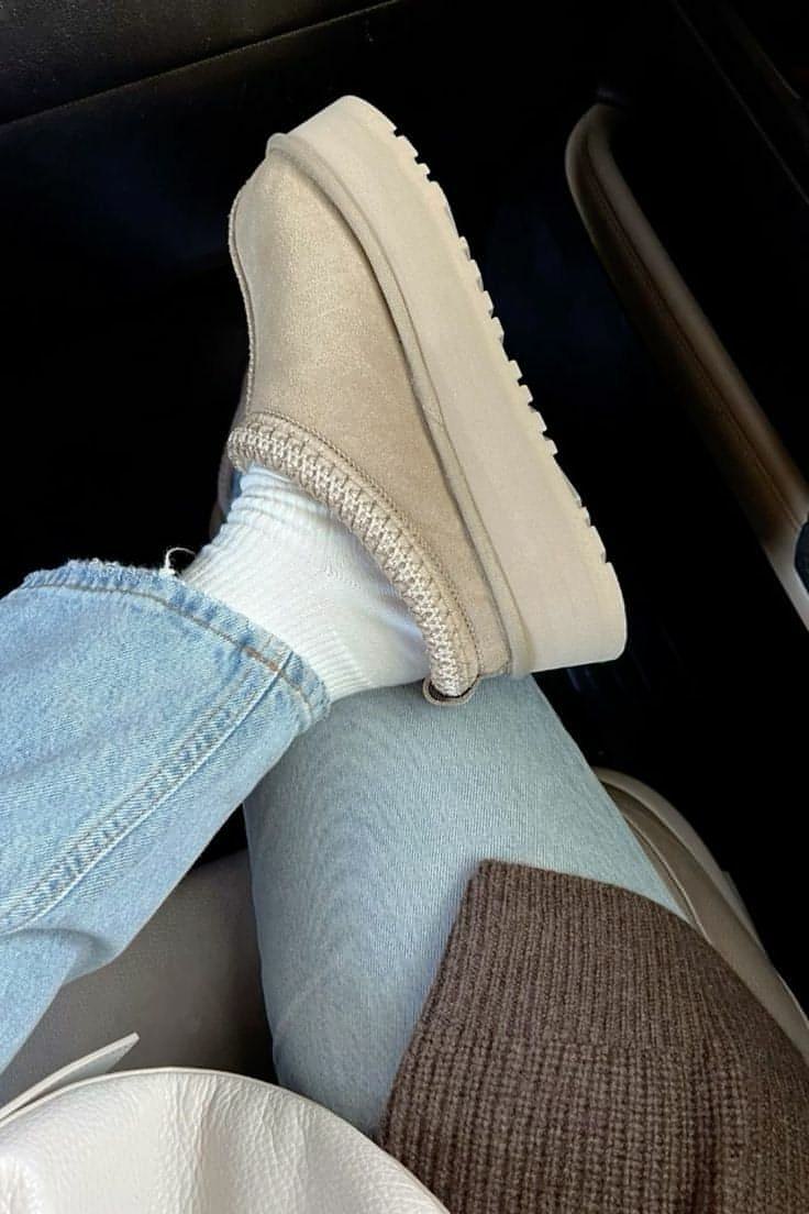 נעלי האג פלטפורמה Ugg Tazz Slipper Mustard Seed