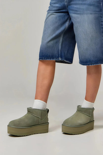 נעלי האג Ugg Classic Ultra Mini Platform Moss Green