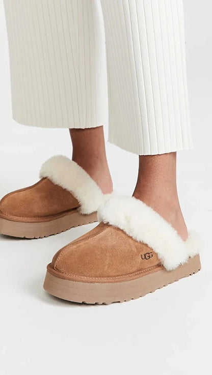 נעלי האג פלטפורמה Ugg Disquette Slipper Chestnut