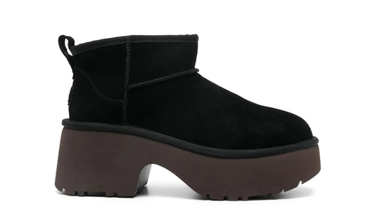 נעלי האג פלטפורמה UGG Classic Ultra Mini New Heights Boots Black