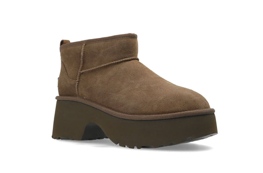 נעלי האג פלטפורמה UGG Classic Ultra Mini New Heights Boots Light Brown