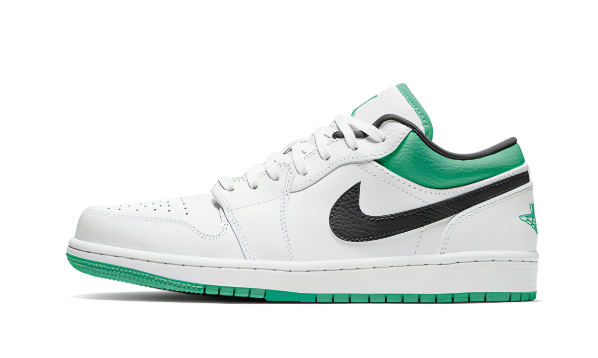 Air Jordan 1 Low White Lucky Green Black