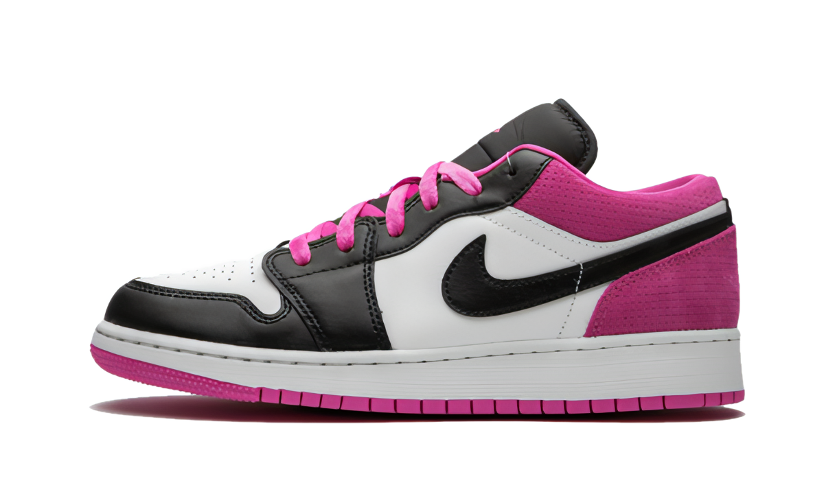 Air Jordan 1 Low Black Active Fuchsia