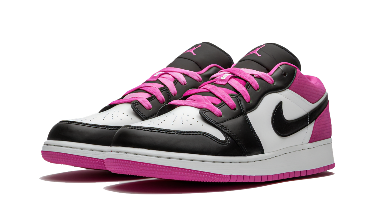 Air Jordan 1 Low Black Active Fuchsia