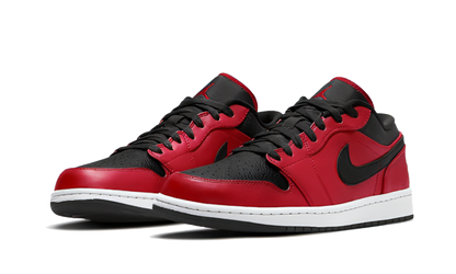 Air Jordan 1 Low Reverse Bred Pebbled Swoosh