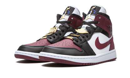 Air Jordan 1 Mid Se Black Dark Beetroot