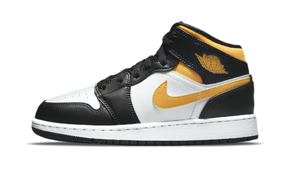 Air Jordan 1 Mid White Pollen Black